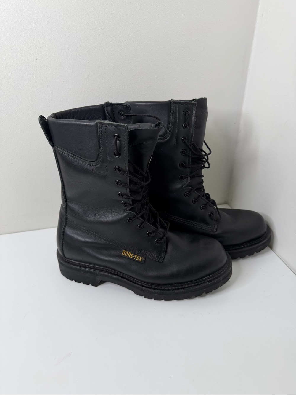STC Beat 1215 Gore-Tex Leather Service Boots size 8.5 Black Vibram Waterproof